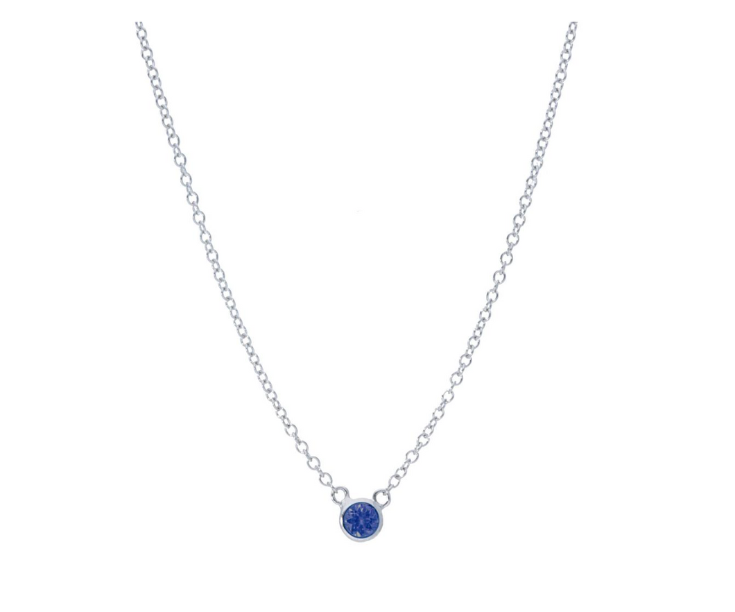 Sapphire Bezel Necklace